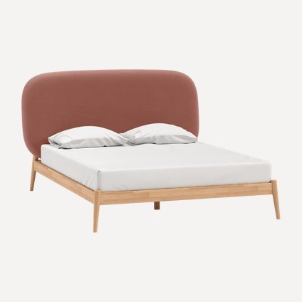 Кровать Саоми-Wood 160 Velvet Corall