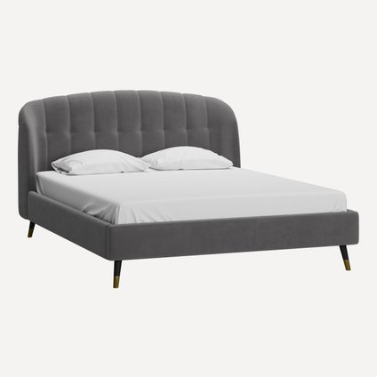 Кровать Льери 160 Velvet Grey распродажа