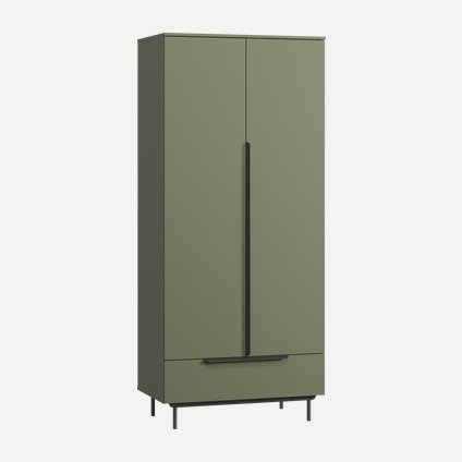 Распашной шкаф Квелен 2-96x220 Оливковый