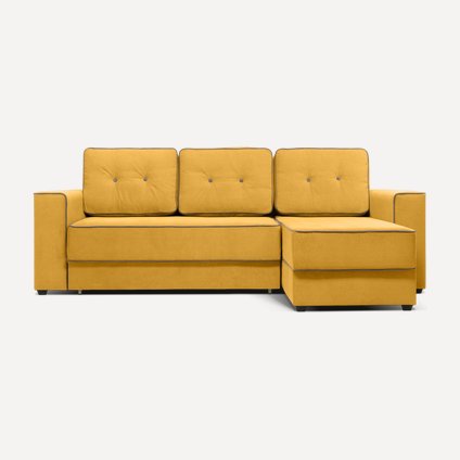 Диван угловой Менли Velvet Yellow