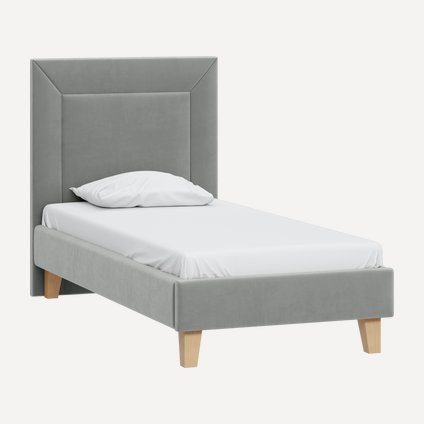 Кровать Виллем-Legs 120 Barhat Silver