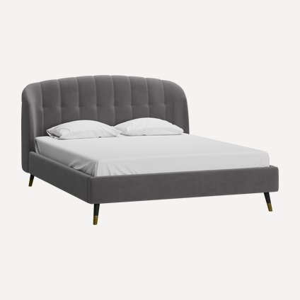 Кровать Льери 180 Velvet Grey