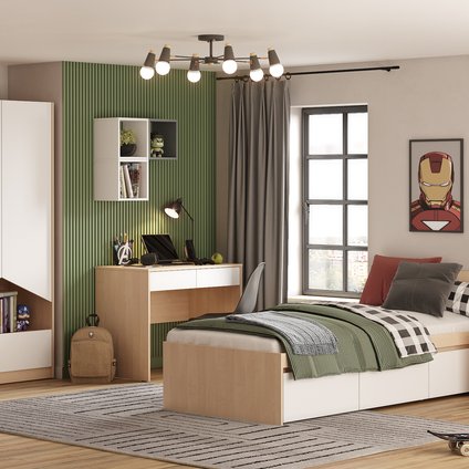 Модульная детская Пенни-4 Plywood White