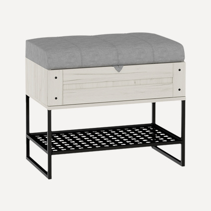 Банкетка Сидней Дуб Крафт Белый