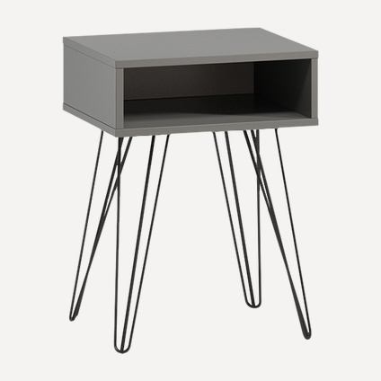 Тумба прикроватная Ивейн-4 Iron Open Grey