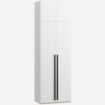 Распашной шкаф Кимбол-2.1-80-50-270 White уценка