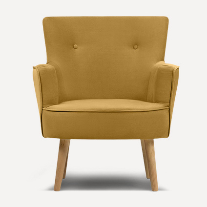 Кресло Чарли Velvet Yellow