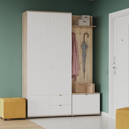 Модульная прихожая Монблан-1 Line Milk