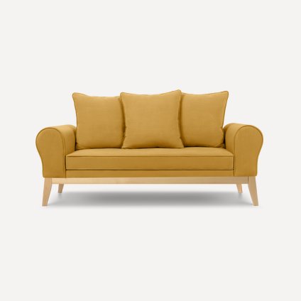 Диван прямой Коро Velvet Yellow