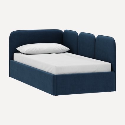 Детская кровать Имми 90 Велюр Синий