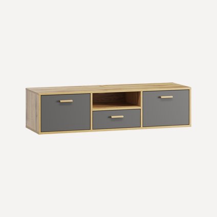 ТВ-тумба подвесная Нордик-4 Wood Grey