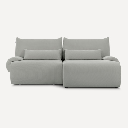 Диван угловой Аллаум Вельвет Светло-серый