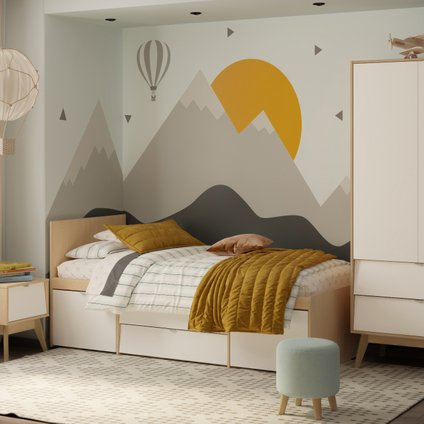 Модульная детская Лесли-4 Plywood White