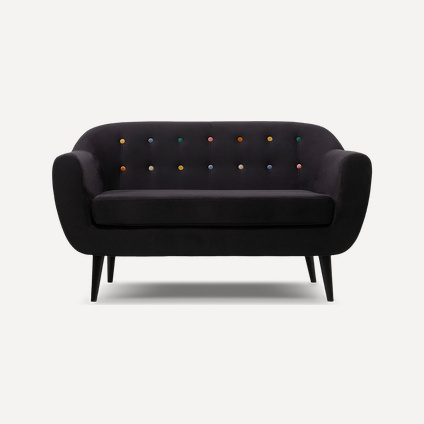 Диван прямой Роттердам Velvet Black