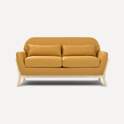 Диван прямой Эннис Textile Yellow