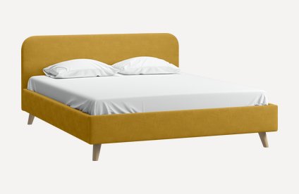 Кровать Лайтси 160 Velvet Yellow