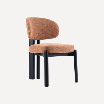 Стул Брамс Рогожка Терракотовый/Черный