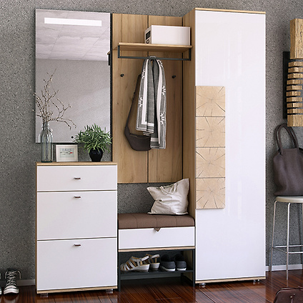 Модульная прихожая Фиджи-1 Белый