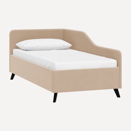 Кровать Лория 90 Велюр Коричневый