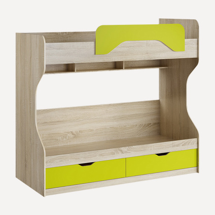 Детская кровать двухъярусная Акварель Лайм