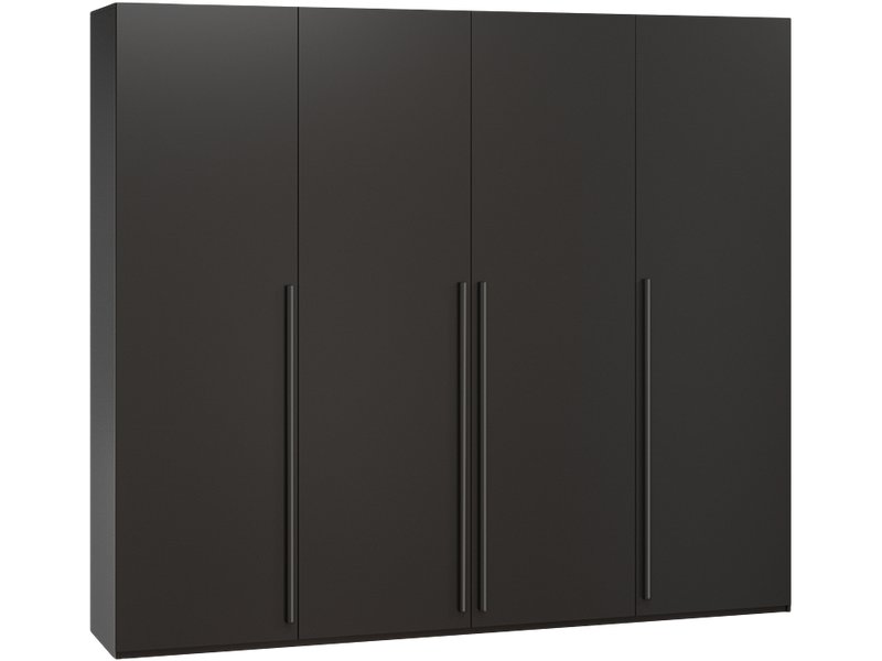 Распашной шкаф Кимбол 4-240x210 Черный с зеркалом