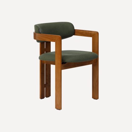 Стул Теодор-2 Рогожка Зеленый/Орех