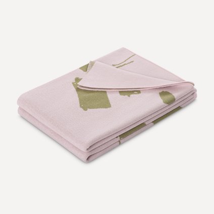 Плед Тут Рядом Теплое Сердце Розовый/Зеленый 120x170