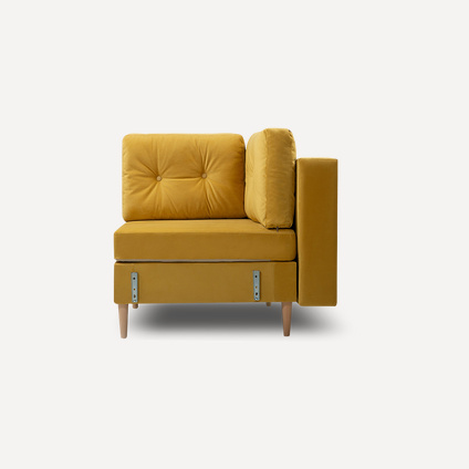 Угловое кресло Динс Velvet Yellow