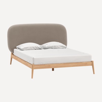 Кровать Саоми-Wood 160 Velvet Cocao