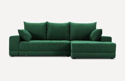 Диван угловой Дарол Velvet Emerald