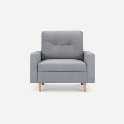 Кресло-кровать Динс Мини Вельвет Светло-серый