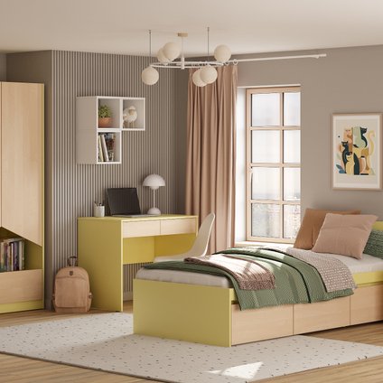 Модульная детская Пенни-4 Mustard Plywood