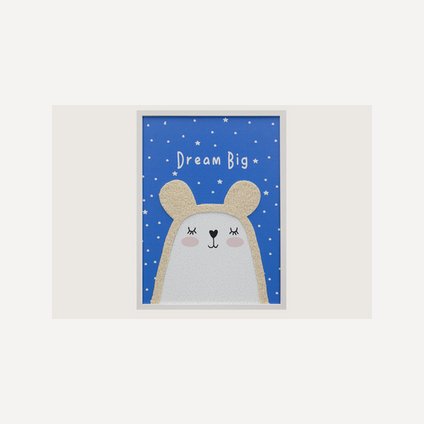 Постер детский Тини Мечтай по-крупному Синий 30x40