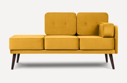 Кушетка Эдрил Velvet Yellow