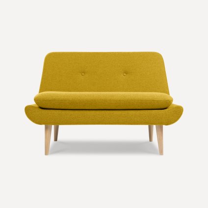 Диван прямой Винси Рогожка Горчичный