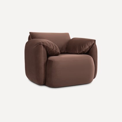 Кресло Тут Рядом Обнимаемся Велюр Коричневый