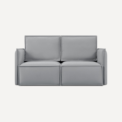 Диван прямой Ольен Мини Вельвет Светло-серый