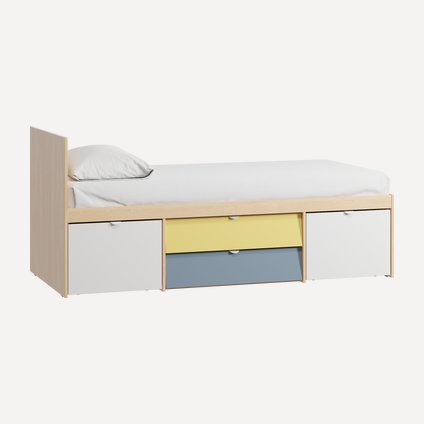 Детская кровать Лесли-1 Plywood Mustard