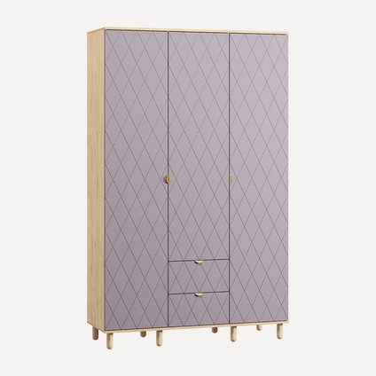 Распашной шкаф Теджонс-3 Diamond Lavanda