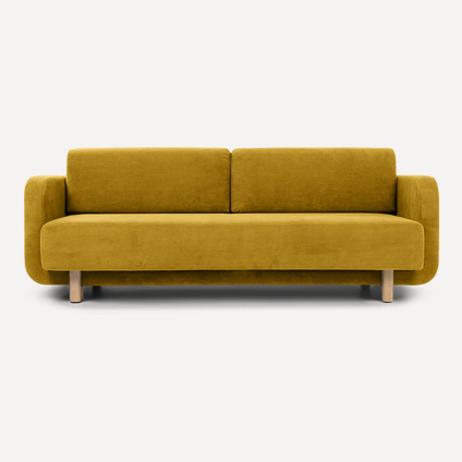 Диван прямой Кайли Velvet Yellow