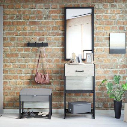 Модульная прихожая Техно-2 Дуб Крафт Белый