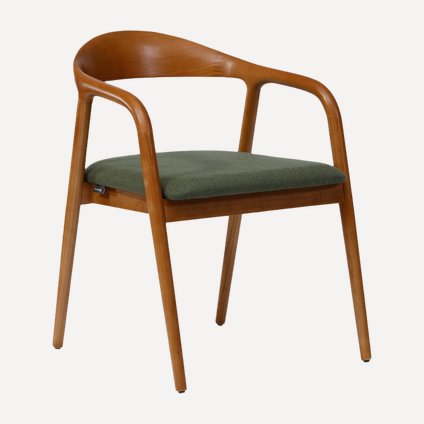 Стул Касл Textile Olive Walnut