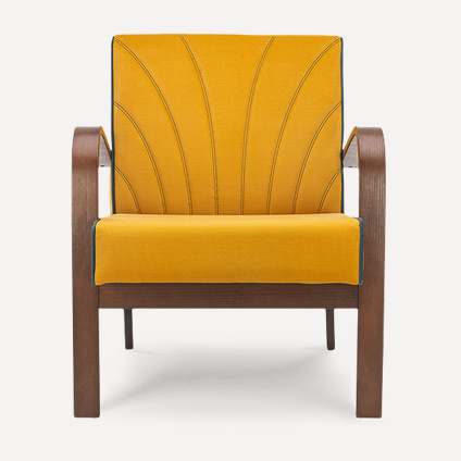 Кресло Шелл Velvet Yellow