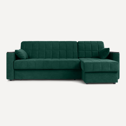 Диван угловой аккордеон Мурано Velvet Emerald