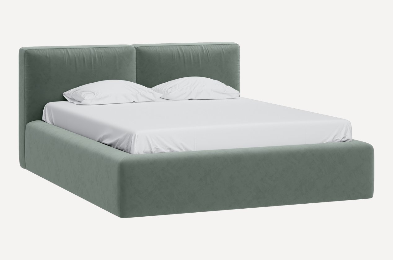 Кровать Фостер 160 Velvet Olive - фото 1