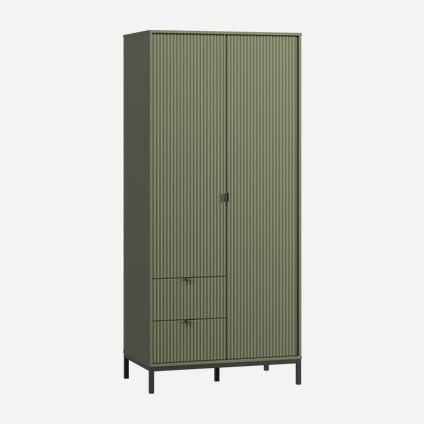 Распашной шкаф Трейвис 2-93x205 Оливковый