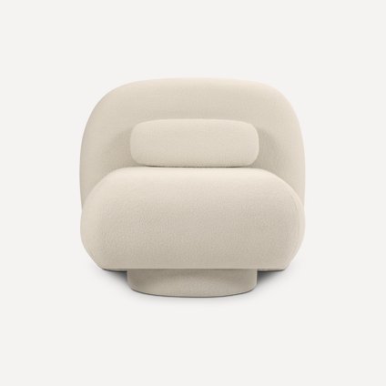 Кресло Кото Мех Молочный