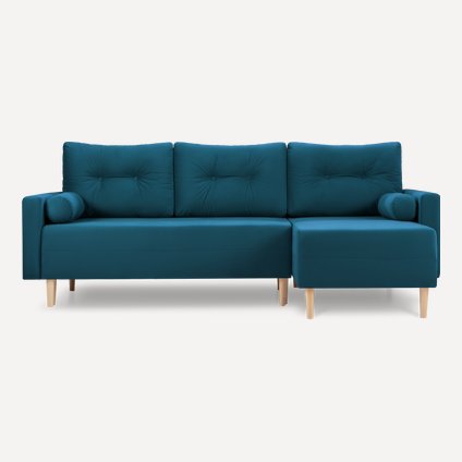 Диван угловой Нумо Velvet Navy Blue