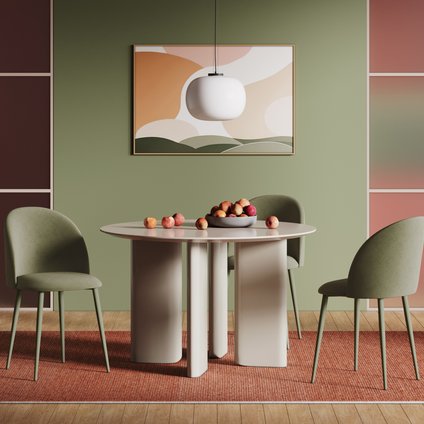 Обеденная группа Алмонт-2 Glossy Beige