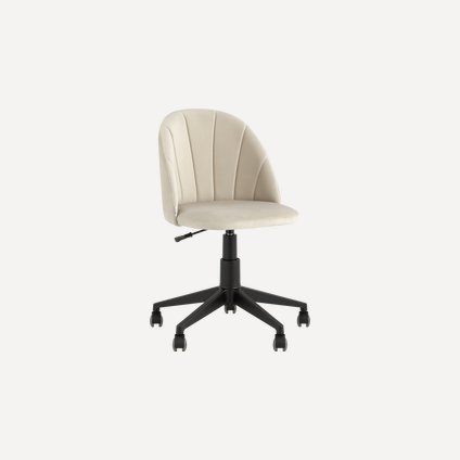 Офисное кресло Бартон Велюр Кремовый/Черный